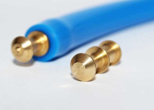 Brass Connector Clip inserts into standard Bluetane / Redthan hollow PU round belting