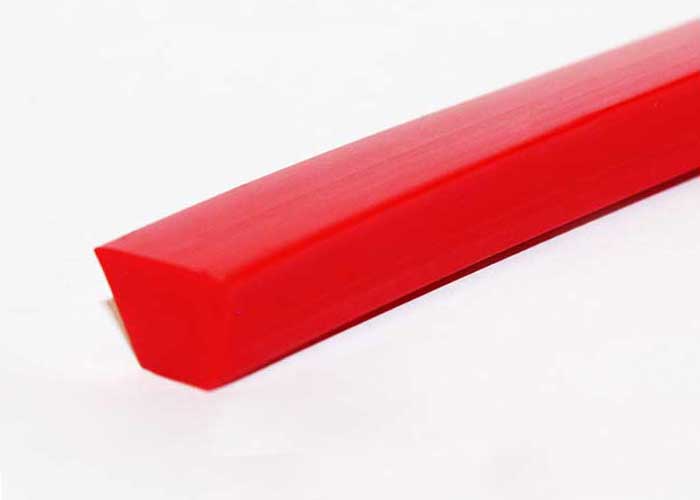 V-thane smooth polyurethane base conveyor belt, V-Belt design, Red